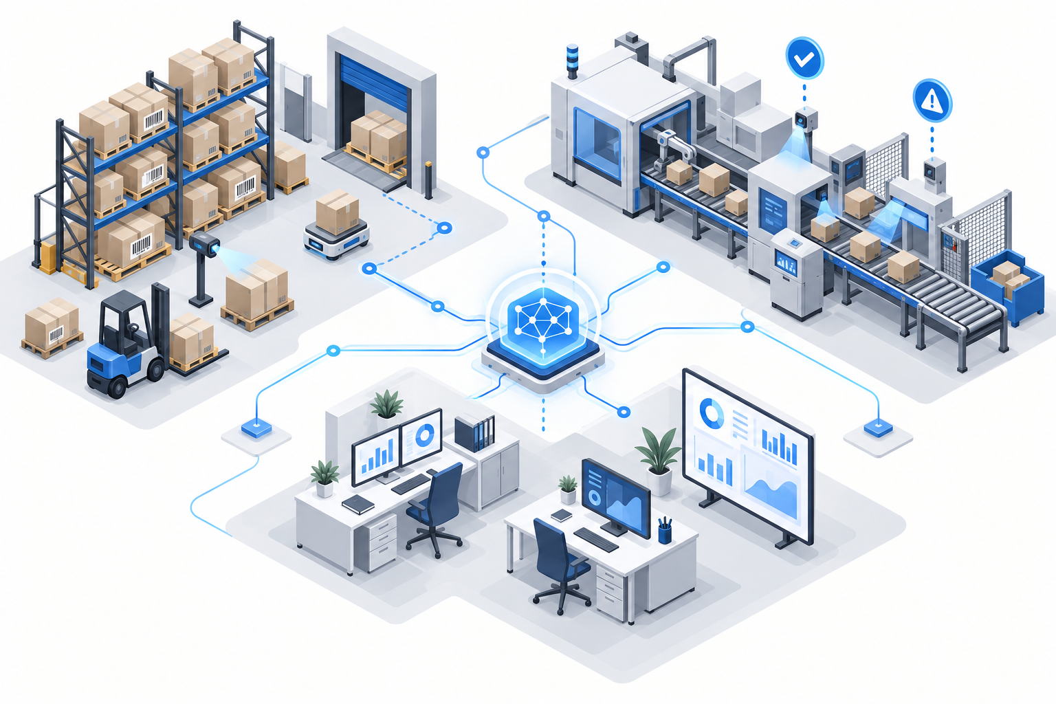 Featured image for “Esempi pratici di automazione dei processi in logistica, produzione e ufficio”